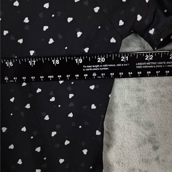 Womens Top 1X Whimsygoth Fairy Grunge Goth Sheer Hearts Dark Romantic Feminine - Picture 4 of 6